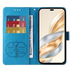 Peňaženkové puzdro Embossing Pattern Motýľ a kvet modré – Honor Magic 7 Lite | Lacné Kryty Lacné Kryty | Peňaženkové puzdro Embossing Pattern Motýľ a kvet modré – Honor Magic 7 Lite | Lacné Kryty