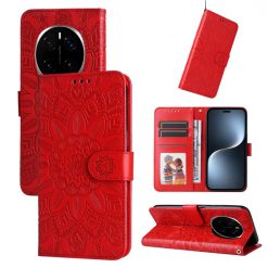 Lacné Kryty | Peňaženkové puzdro Embossing Pattern Slnečnica červené – Honor Magic 7 Pro | Lacné Kryty