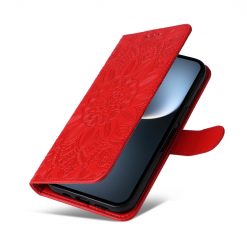 Lacné Kryty | Peňaženkové puzdro Embossing Pattern Slnečnica červené – Honor Magic 7 Pro | Lacné Kryty