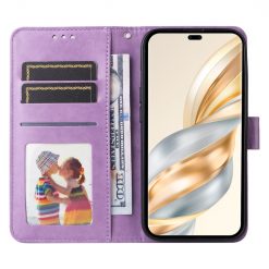 Peňaženkové puzdro Embossing Pattern Slnečnica fialové – Honor Magic 7 Lite | Lacné Kryty Lacné Kryty | Peňaženkové puzdro Embossing Pattern Slnečnica fialové – Honor Magic 7 Lite | Lacné Kryty