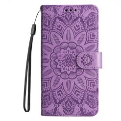 Peňaženkové puzdro Embossing Pattern Slnečnica fialové – Honor Magic 7 Pro