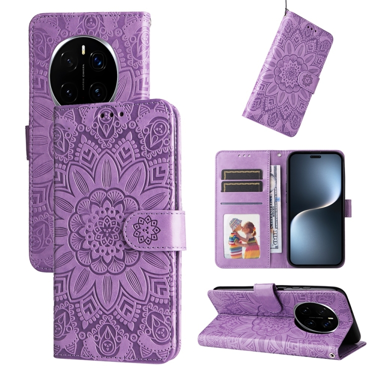 Peňaženkové puzdro Embossing Pattern Slnečnica fialové – Honor Magic 7 Pro | Lacné Kryty Lacné Kryty | Peňaženkové puzdro Embossing Pattern Slnečnica fialové – Honor Magic 7 Pro | Lacné Kryty