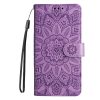 Lacné Kryty | Peňaženkové puzdro Embossing Pattern Slnečnica modré – Samsung Galaxy S25+ (S25 Plus) | Lacné Kryty