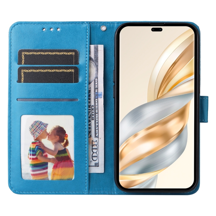 Peňaženkové puzdro Embossing Pattern Slnečnica modré – Honor Magic 7 Lite | Lacné Kryty Lacné Kryty | Peňaženkové puzdro Embossing Pattern Slnečnica modré – Honor Magic 7 Lite | Lacné Kryty