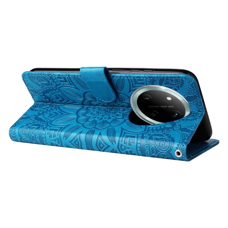Peňaženkové puzdro Embossing Pattern Slnečnica modré – Honor Magic 7 Lite | Lacné Kryty Lacné Kryty | Peňaženkové puzdro Embossing Pattern Slnečnica modré – Honor Magic 7 Lite | Lacné Kryty
