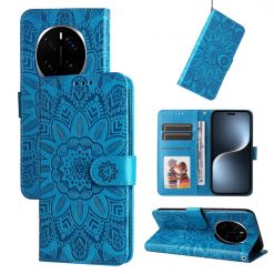 Lacné Kryty | Peňaženkové puzdro Embossing Pattern Slnečnica modré – Honor Magic 7 Pro | Lacné Kryty