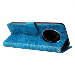 Lacné Kryty | Peňaženkové puzdro Embossing Pattern Slnečnica modré – Honor Magic 7 Pro | Lacné Kryty