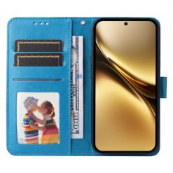Lacné Kryty | Peňaženkové puzdro Embossing Pattern Slnečnica modré – Vivo X200 Pro | Lacné Kryty