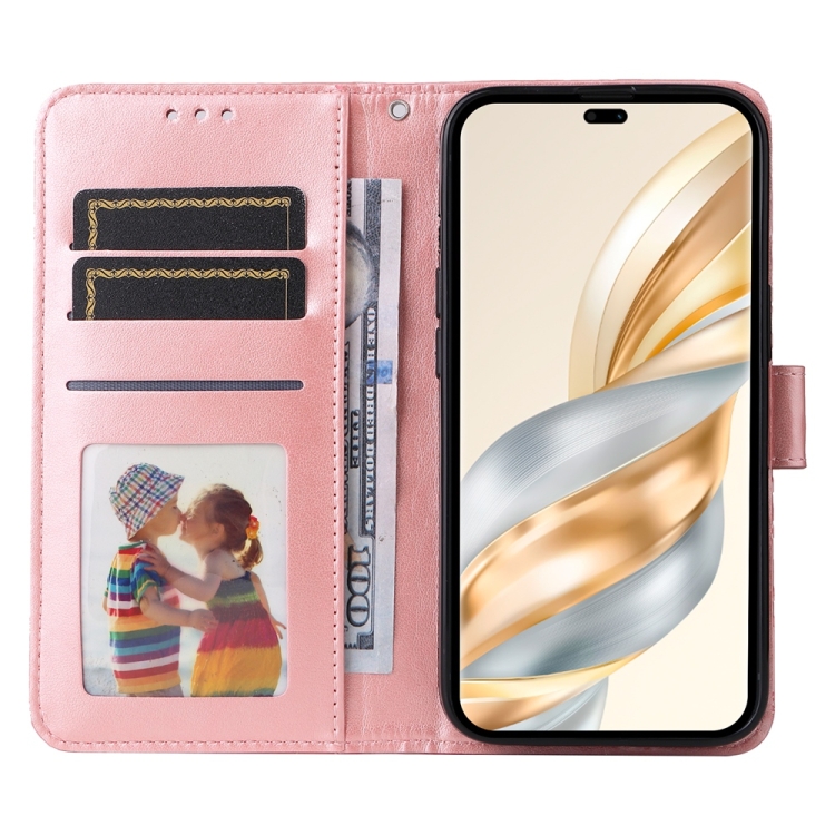 Peňaženkové puzdro Embossing Pattern Slnečnica ružové – Honor Magic 7 Lite | Lacné Kryty Lacné Kryty | Peňaženkové puzdro Embossing Pattern Slnečnica ružové – Honor Magic 7 Lite | Lacné Kryty