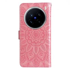 Peňaženkové puzdro Embossing Pattern Slnečnica ružové – Vivo X200 Pro | Lacné Kryty Lacné Kryty | Peňaženkové puzdro Embossing Pattern Slnečnica ružové – Vivo X200 Pro | Lacné Kryty