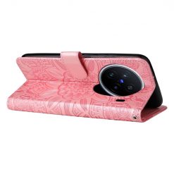Peňaženkové puzdro Embossing Pattern Slnečnica ružové – Vivo X200 Pro | Lacné Kryty Lacné Kryty | Peňaženkové puzdro Embossing Pattern Slnečnica ružové – Vivo X200 Pro | Lacné Kryty