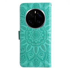 Lacné Kryty | Peňaženkové puzdro Embossing Pattern Slnečnica zelené – Honor Magic 7 Pro | Lacné Kryty