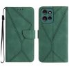 Lacné Kryty | Peňaženkové puzdro Embossing Pattern Stitchy case ružové – Motorola Moto G15 / G15 Power | Lacné Kryty
