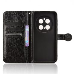 Lacné Kryty | Peňaženkové puzdro Honeycomb Dot Texture Case čierne – Honor Magic 7 Pro | Lacné Kryty