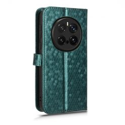 Lacné Kryty | Peňaženkové puzdro Honeycomb Dot Texture Case zelené – Honor Magic 7 Pro | Lacné Kryty