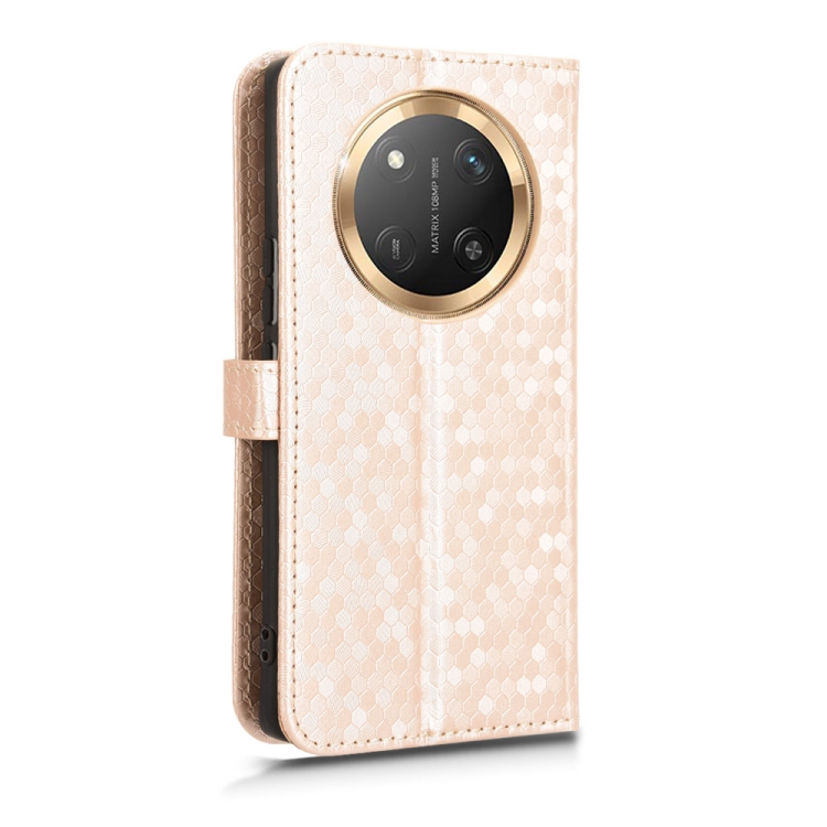 Peňaženkové puzdro Honeycomb Dot Texture Case zlaté – Honor Magic 7 Lite | Lacné Kryty Lacné Kryty | Peňaženkové puzdro Honeycomb Dot Texture Case zlaté – Honor Magic 7 Lite | Lacné Kryty