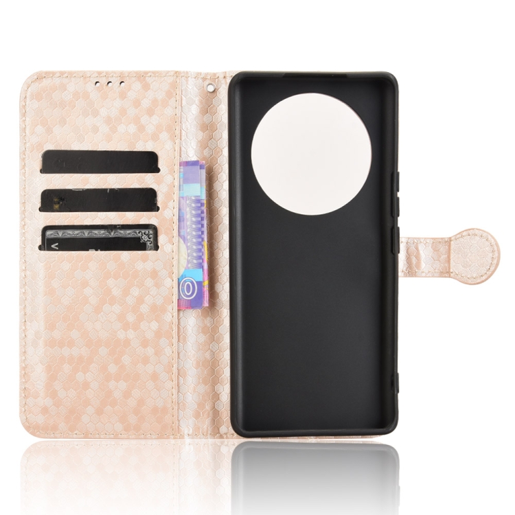 Peňaženkové puzdro Honeycomb Dot Texture Case zlaté – Honor Magic 7 Lite | Lacné Kryty Lacné Kryty | Peňaženkové puzdro Honeycomb Dot Texture Case zlaté – Honor Magic 7 Lite | Lacné Kryty