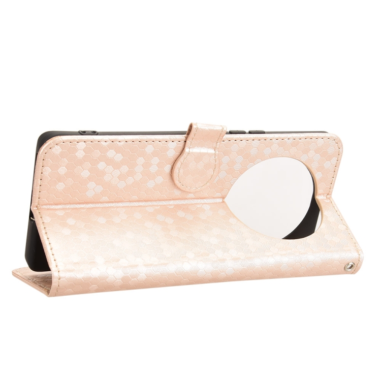 Peňaženkové puzdro Honeycomb Dot Texture Case zlaté – Honor Magic 7 Lite | Lacné Kryty Lacné Kryty | Peňaženkové puzdro Honeycomb Dot Texture Case zlaté – Honor Magic 7 Lite | Lacné Kryty