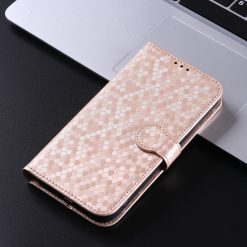 Lacné Kryty | Peňaženkové puzdro Honeycomb Dot Texture Case zlaté – Honor Magic 7 Pro | Lacné Kryty