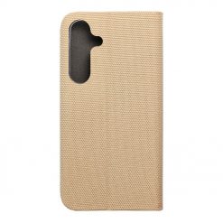 Lacné Kryty | Peňaženkové puzdro Smart Senso zlaté – Samsung Galaxy S25+ (S25 Plus) | Lacné Kryty