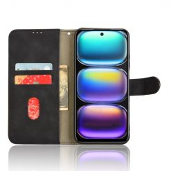 Lacné Kryty | Peňaženkové puzdro Solid čierne – Infinix Hot 50 5G | Lacné Kryty