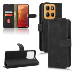 Lacné Kryty | Peňaženkové puzdro Solid čierne – Motorola Moto G15 / G15 Power | Lacné Kryty