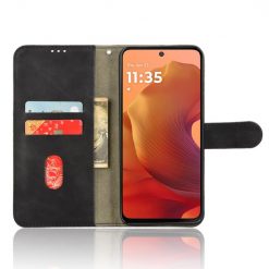 Lacné Kryty | Peňaženkové puzdro Solid čierne – Motorola Moto G15 / G15 Power | Lacné Kryty