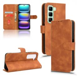 Lacné Kryty | Peňaženkové puzdro Solid hnedé – Infinix Hot 50 5G | Lacné Kryty