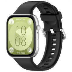 Lacné Kryty | Remienok Solid Wristband čierny pre Huawei Watch Fit 3 / Fit 4 / Fit 4 Pro | Lacné Kryty