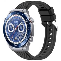 Lacné Kryty | Remienok Strip Pattern Wristband čierny pre Huawei Watch Ultimate (22mm) | Lacné Kryty