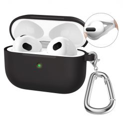 Silikónové puzdro Enkay Hook case čierne – Apple AirPods 4