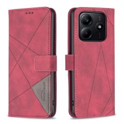 Knižkové puzdro Rhombus červené – Xiaomi Redmi Note 14 (4G) | Lacné Kryty Lacné Kryty | Knižkové puzdro Rhombus červené – Xiaomi Redmi Note 14 (4G) | Lacné Kryty