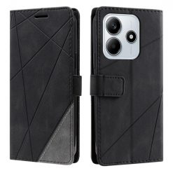 Lacné Kryty | Knižkové puzdro Rhombus čierne – Xiaomi Redmi Note 14 5G | Lacné Kryty