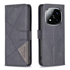 Knižkové puzdro Rhombus čierne – Xiaomi Redmi Note 14 Pro+ 5G | Lacné Kryty Lacné Kryty | Knižkové puzdro Rhombus čierne – Xiaomi Redmi Note 14 Pro+ 5G | Lacné Kryty