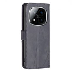 Knižkové puzdro Rhombus čierne – Xiaomi Redmi Note 14 Pro+ 5G | Lacné Kryty Lacné Kryty | Knižkové puzdro Rhombus čierne – Xiaomi Redmi Note 14 Pro+ 5G | Lacné Kryty