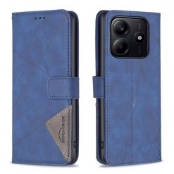 Lacné Kryty | Knižkové puzdro Rhombus modré – Xiaomi Redmi Note 14 (4G) | Lacné Kryty