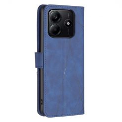 Lacné Kryty | Knižkové puzdro Rhombus modré – Xiaomi Redmi Note 14 (4G) | Lacné Kryty
