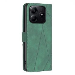 Knižkové puzdro Rhombus zelené – Xiaomi Redmi Note 14 (4G) | Lacné Kryty Lacné Kryty | Knižkové puzdro Rhombus zelené – Xiaomi Redmi Note 14 (4G) | Lacné Kryty