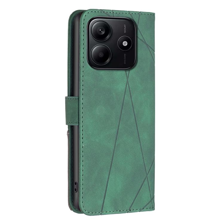 Knižkové puzdro Rhombus zelené – Xiaomi Redmi Note 14 (4G) | Lacné Kryty Lacné Kryty | Knižkové puzdro Rhombus zelené – Xiaomi Redmi Note 14 (4G) | Lacné Kryty