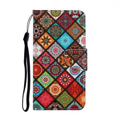 Lacné Kryty | Knižkové puzdro Trendy Cross case Farebné mandaly – Xiaomi Redmi Note 14 5G | Lacné Kryty