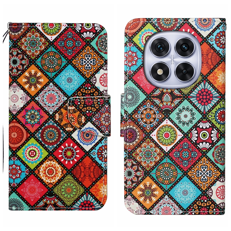 Knižkové puzdro Trendy Cross case Farebné mandaly – Xiaomi Redmi Note 14 Pro 5G | Lacné Kryty Lacné Kryty | Knižkové puzdro Trendy Cross case Farebné mandaly – Xiaomi Redmi Note 14 Pro 5G | Lacné Kryty
