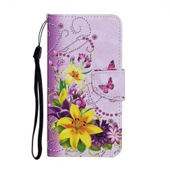 Lacné Kryty | Knižkové puzdro Trendy Cross case Fialový motýľ – Xiaomi Redmi Note 14 5G | Lacné Kryty