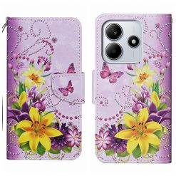 Knižkové puzdro Trendy Cross case Fialový motýľ – Xiaomi Redmi Note 14 5G | Lacné Kryty Lacné Kryty | Knižkové puzdro Trendy Cross case Fialový motýľ – Xiaomi Redmi Note 14 5G | Lacné Kryty