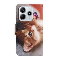 Knižkové puzdro Trendy Cross case Mačka a motýľ – Xiaomi Redmi Note 14 5G | Lacné Kryty Lacné Kryty | Knižkové puzdro Trendy Cross case Mačka a motýľ – Xiaomi Redmi Note 14 5G | Lacné Kryty