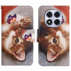 Knižkové puzdro Trendy Cross case Mačka a motýľ – Xiaomi Redmi Note 14 Pro 5G | Lacné Kryty Lacné Kryty | Knižkové puzdro Trendy Cross case Mačka a motýľ – Xiaomi Redmi Note 14 Pro 5G | Lacné Kryty