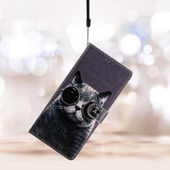 Lacné Kryty | Knižkové puzdro Trendy Cross case Mačka s okuliarmi – Xiaomi Redmi Note 14 Pro+ 5G | Lacné Kryty