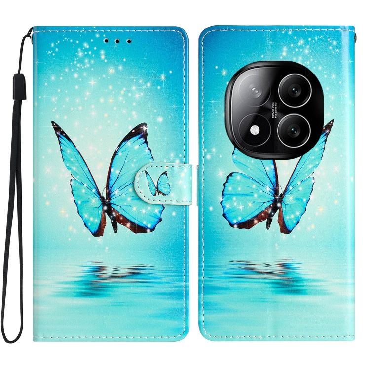 Knižkové puzdro Trendy Cross case Modrý motýľ – Xiaomi Redmi Note 14 Pro+ 5G | Lacné Kryty Lacné Kryty | Knižkové puzdro Trendy Cross case Modrý motýľ – Xiaomi Redmi Note 14 Pro+ 5G | Lacné Kryty