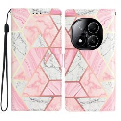 Lacné Kryty | Knižkové puzdro Trendy Cross case Ružový mramor – Xiaomi Redmi Note 14 Pro+ 5G | Lacné Kryty