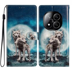 Lacné Kryty | Knižkové puzdro Trendy Cross case Vlky – Xiaomi Redmi Note 14 Pro+ 5G | Lacné Kryty