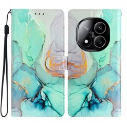 Lacné Kryty | Knižkové puzdro Trendy Cross case Zelený mramor – Xiaomi Redmi Note 14 Pro+ 5G | Lacné Kryty